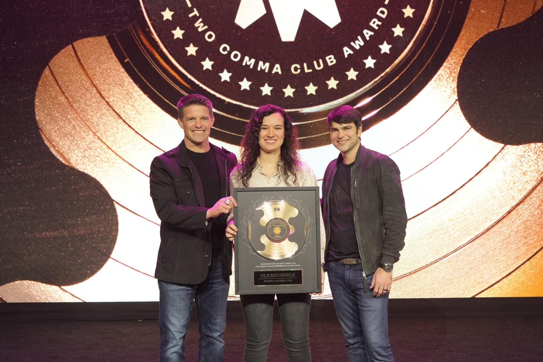 Hannah Ingram receiving her award